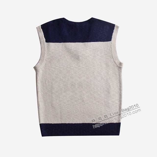 Dior專櫃迪奧2023FW新款刺繡拼色羊毛針織背心 男女同款 tzy3211